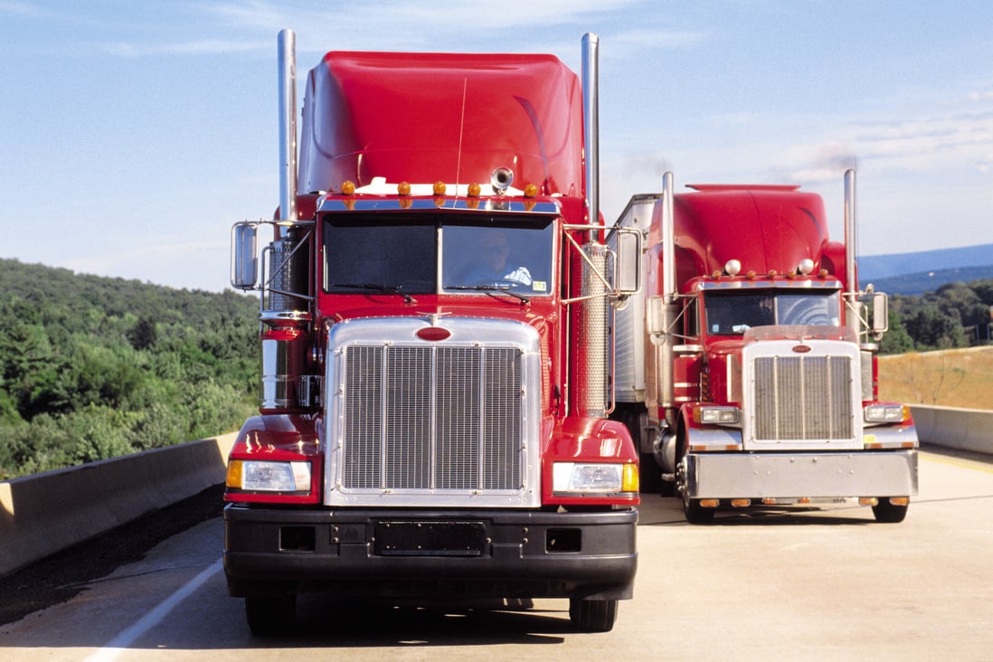 Trucks on highway